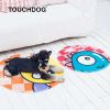 Touchdog Cartoon Sleepy Monster Rounded Cat and Dog Mat