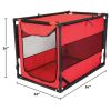 Life Large Portable Dog Kennel, Red