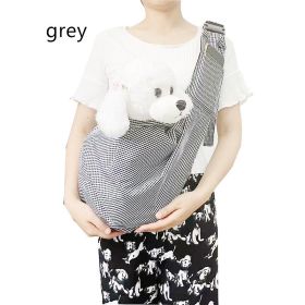 Crossbody Out Shoulder Pet Bag Foldable And Portable (Option: Gray-Adjustable Shoulder Strap)