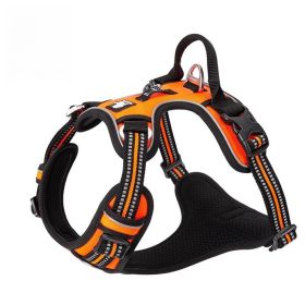 Chest Strap Pet Supplies Explosion-proof Vest Dog Hand Holding Rope (Option: Orange-XL)