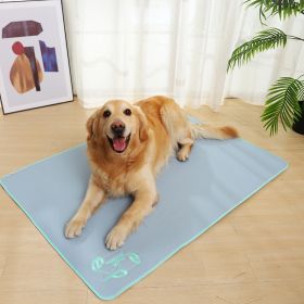 Pet Dog Sleeping Water-proof Mattress Summer Mat (Option: Sea Salt Blue-L)