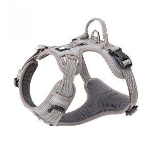 Chest Strap Pet Supplies Explosion-proof Vest Dog Hand Holding Rope (Option: Gray-S)