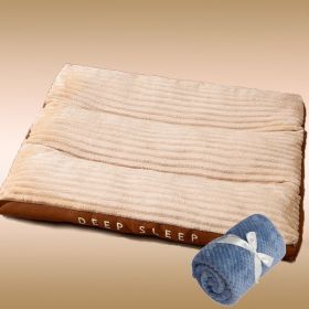 Four Seasons Removable And Washable Kennel (Option: Birch Tea Color Plus Blanket-55X40X7cm)