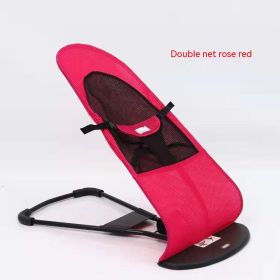 New Portable Dog Rocking Chair (Option: Double Mesh Rose Red-Bag)