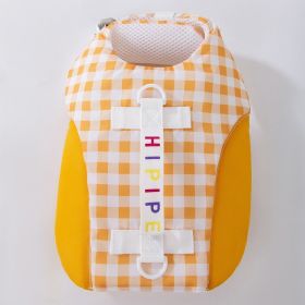 Animal-shaped Bee Dog Life Jacket Medium (Option: Yellow Plaid-XS)