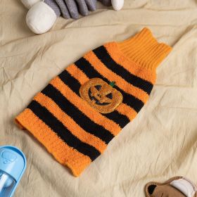 Halloween Pet Costume Teddy Warm Leisure Sweater (Option: Orange-S)