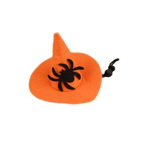 Halloween Pet Hat Non-woven Creative (Option: Pumpkin Color Black Spider)