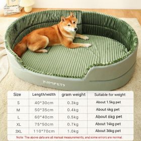 Pet Washable Double-sided Mat Cat Nest Three-dimensional Kennel (Option: Green-S)