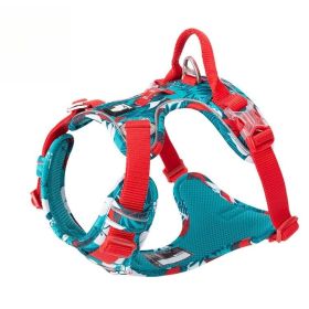 Chest Strap Pet Supplies Explosion-proof Vest Dog Hand Holding Rope (Option: Camouflage Blue-S)