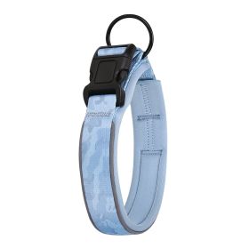 Pet Dog Reflective Polyester Collar (Option: Camouflage Blue-S)