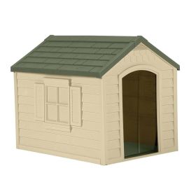 DH250 Durable Resin Snap Together Dog House with Removable Roof, Brown (Color: Multicolor)