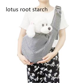 Crossbody Out Shoulder Pet Bag Foldable And Portable (Option: Lotus Root Pink-Shoulder Strap Not Adjustable)