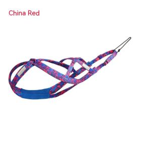 Dog Sled Chest Strap Hand Holding Rope (Option: Rose Red-L Code)