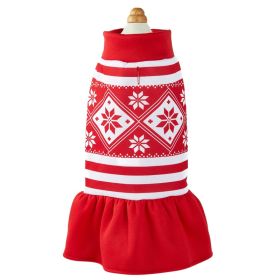 Dog Clothes Warm Creative Holiday Clothing (Option: Christmas Printed Grid Skirt-M)