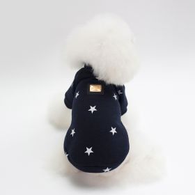 Pet Clothing Autumn Winter New Pullover (Option: Purplish Blue-M)