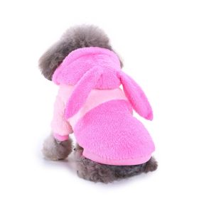 Dog Winter Clothing Coat Reflective Cotton (Option: DZ180 Pink-L)